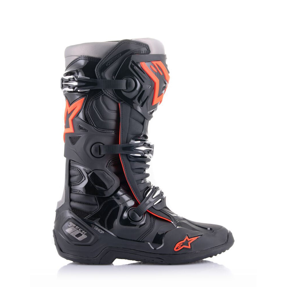 Tech-10 MX Boots Black/Fluoro Red