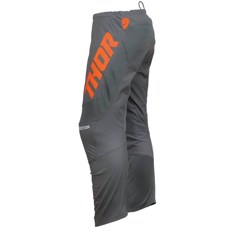 PANTS S25 THOR MX SECTOR YOUTH CHECKER CHARCOAL/ORANGE SIZE 18