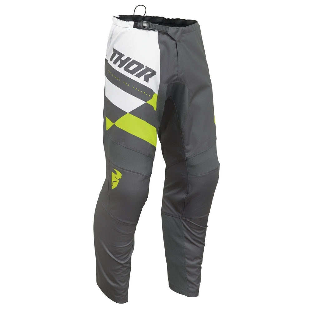 PANTS S25 THOR MX SECTOR YOUTH CHECKER GRAY/ACID SIZE 28