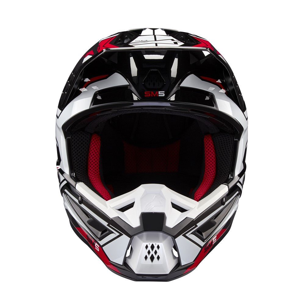 S-M5 Action 2 Helmet Black/White/Bright Red Gloss M