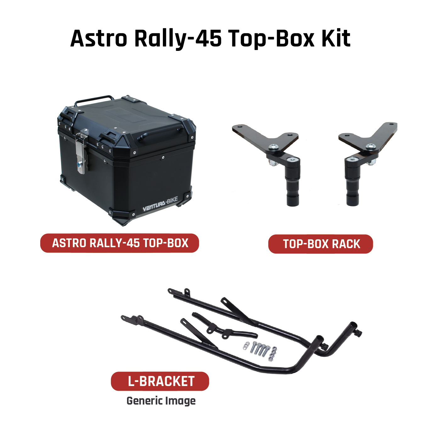 Top-Box Rack Adjustable (TBR30/B) Top-Box Brackets