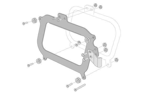 SIDE CARRIER ADAPTER KIT SW MOTECH FOR TRAX ATTACHABLE TO GIVI SIDE CARRIERS