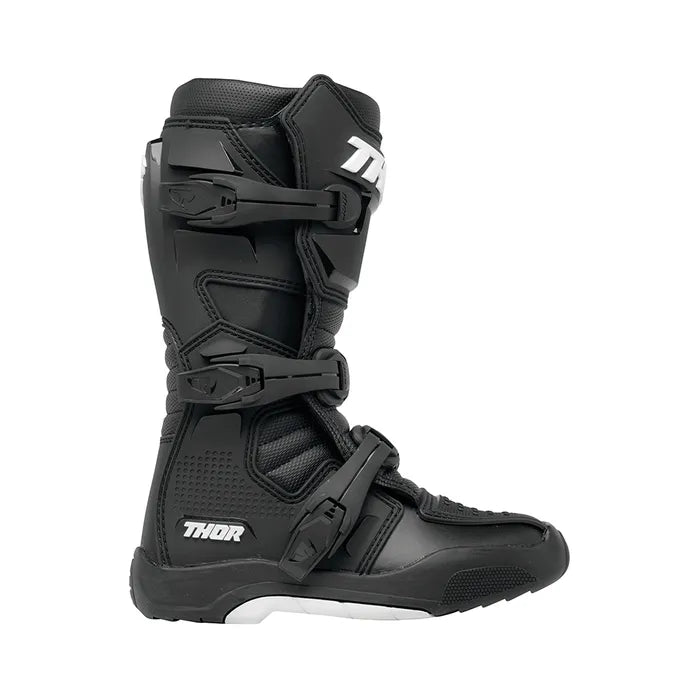 MOTOCROSS BOOTS S25 THOR MX BLITZ XR YOUTH BK/WH SIZE 1