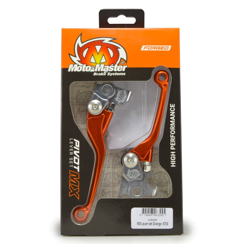 MOTO MASTER MX PIVOT LEVER SET ORANGE GAS GAS HUSQVARNA (BREMBO OR MAGURA CALIPER) KTM