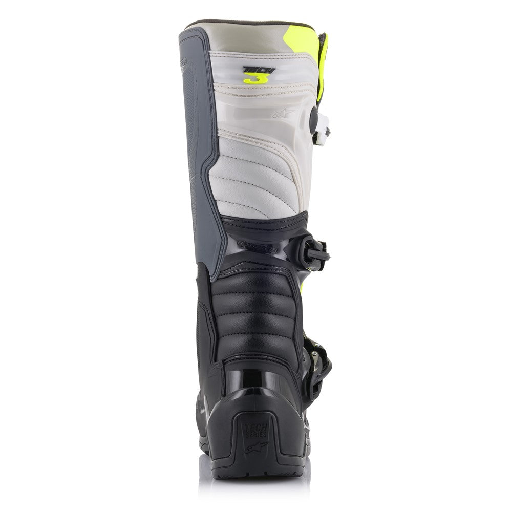 Tech-3 MX Boots Black/Cool Gray/Yellow Fluoro