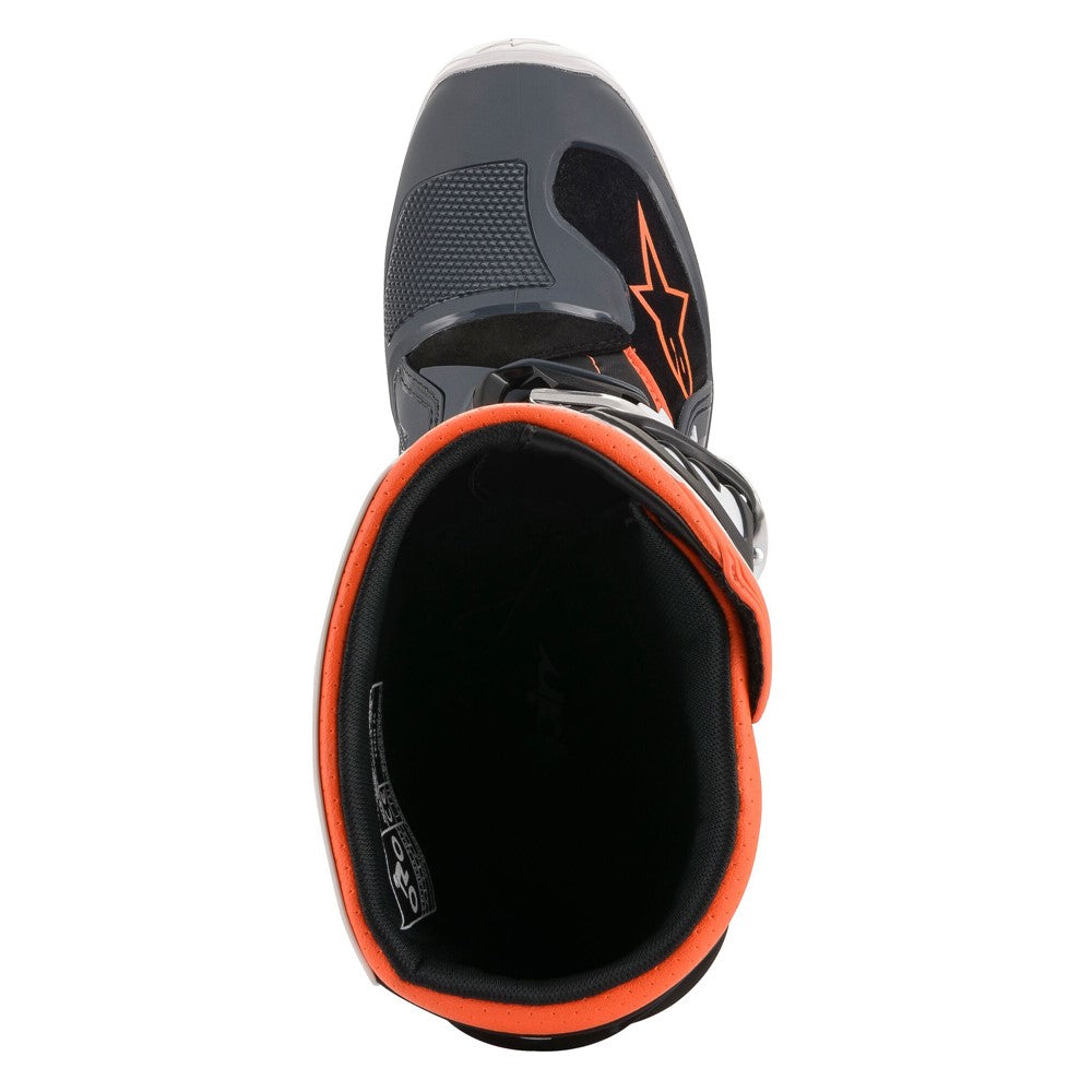 Tech-7S MX Boots Black/Gray/White/Orange Fluoro - YOUTH