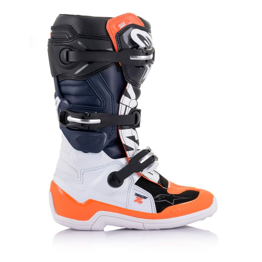 Tech-7S MX Boots Black/Orange - YOUTH