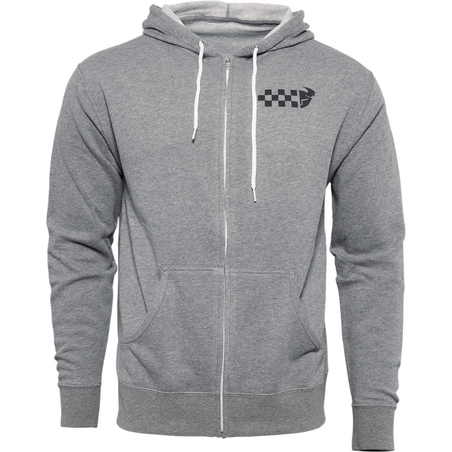 HOODY S25 THOR MX CHECKERS ZIP GREY SMALL