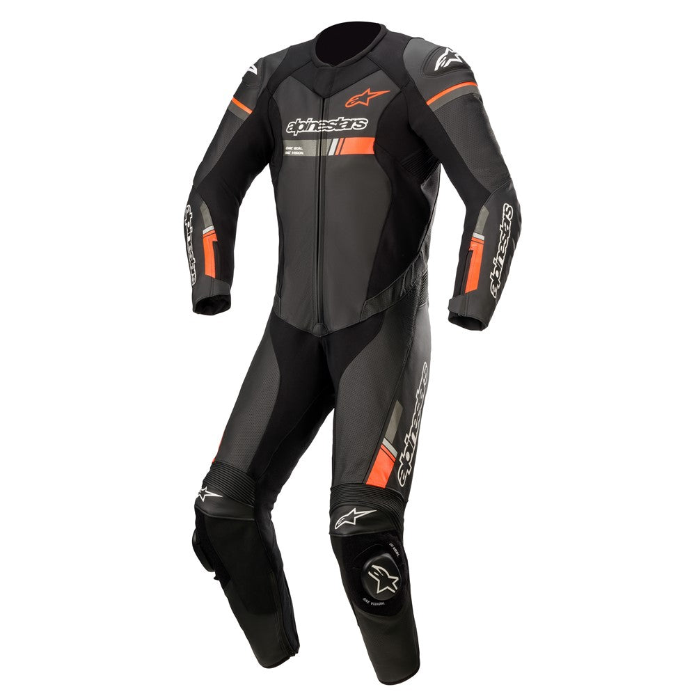 GP Force Chaser 1Piece Suit Black/Red Fluoro