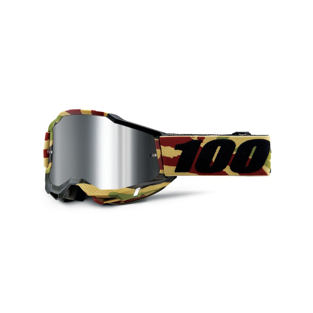 100% Accuri 2 Moto Goggle Mission - Mirror Silver Flash Lens