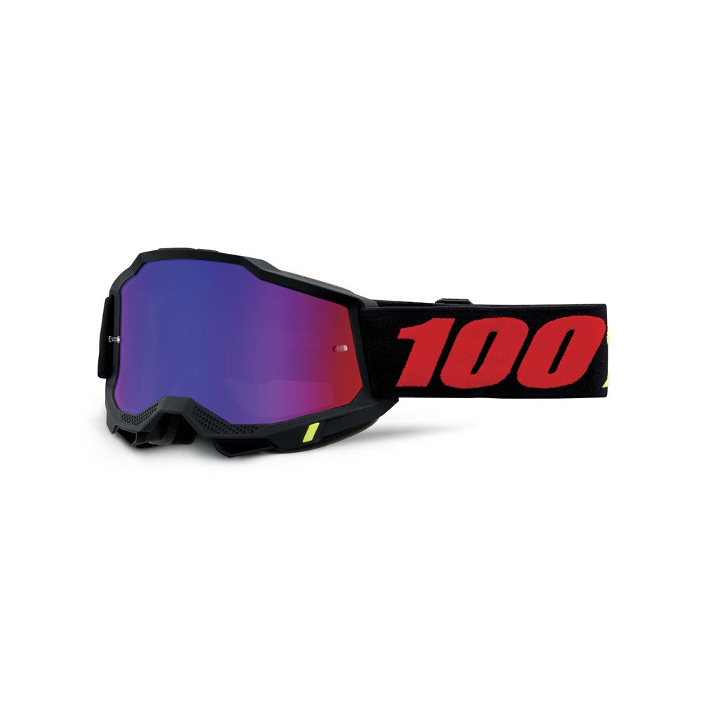 100% ACCURI 2 MOTO GOGGLE MORPHUIS - MIRROR RED/BLUE LENS