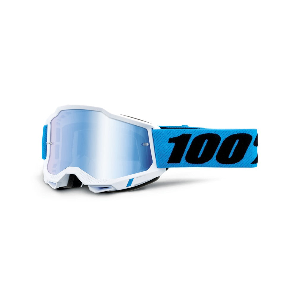 100% Accuri 2 Moto Goggle Novel - Mirror Blue Lens