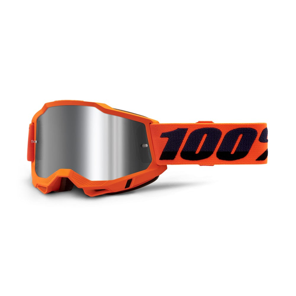 100% Accuri 2 Moto Goggle Orange - Mirror Silver Lens