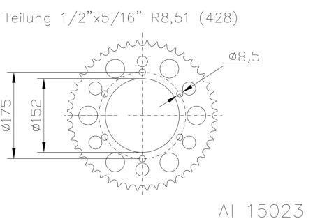 *SPROCKET REAR ESJOT YAMAHA DT125R TDR125 DT125X DT200R  88-06 49T