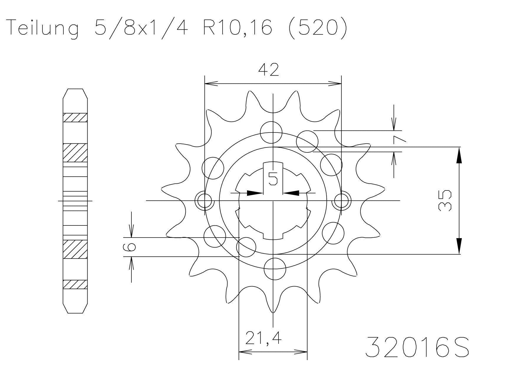 *SPROCKET FRONT MOTO MASTER STEEL 14T KAWASAKI KLX450 KLX450R KX450F KX450X