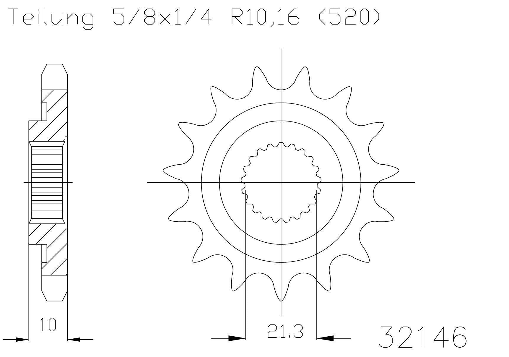 *SPROCKET FRONT MOTO MASTER STEEL 14T SUZUKI RMZ450 RMX451