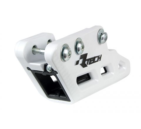 CHAIN GUIDE RTECH WORX MONOBLOCK R2.0 WHITE BLACK YAMAHA YZ YZF WRF YZX YZFX