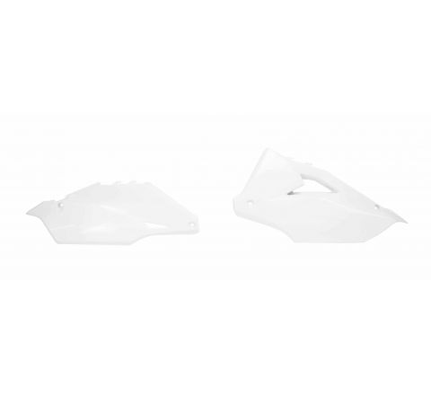 *SIDE PANELS RTECH WHITE KAWASAKI KX250 21-ON KX250X 21-ON KX450F 19-23 KX450X 21-23